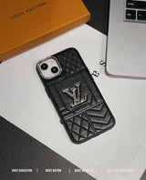 Lou Rhombus Leather iPhone Case