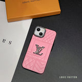 Lou Rhombus Leather iPhone Case