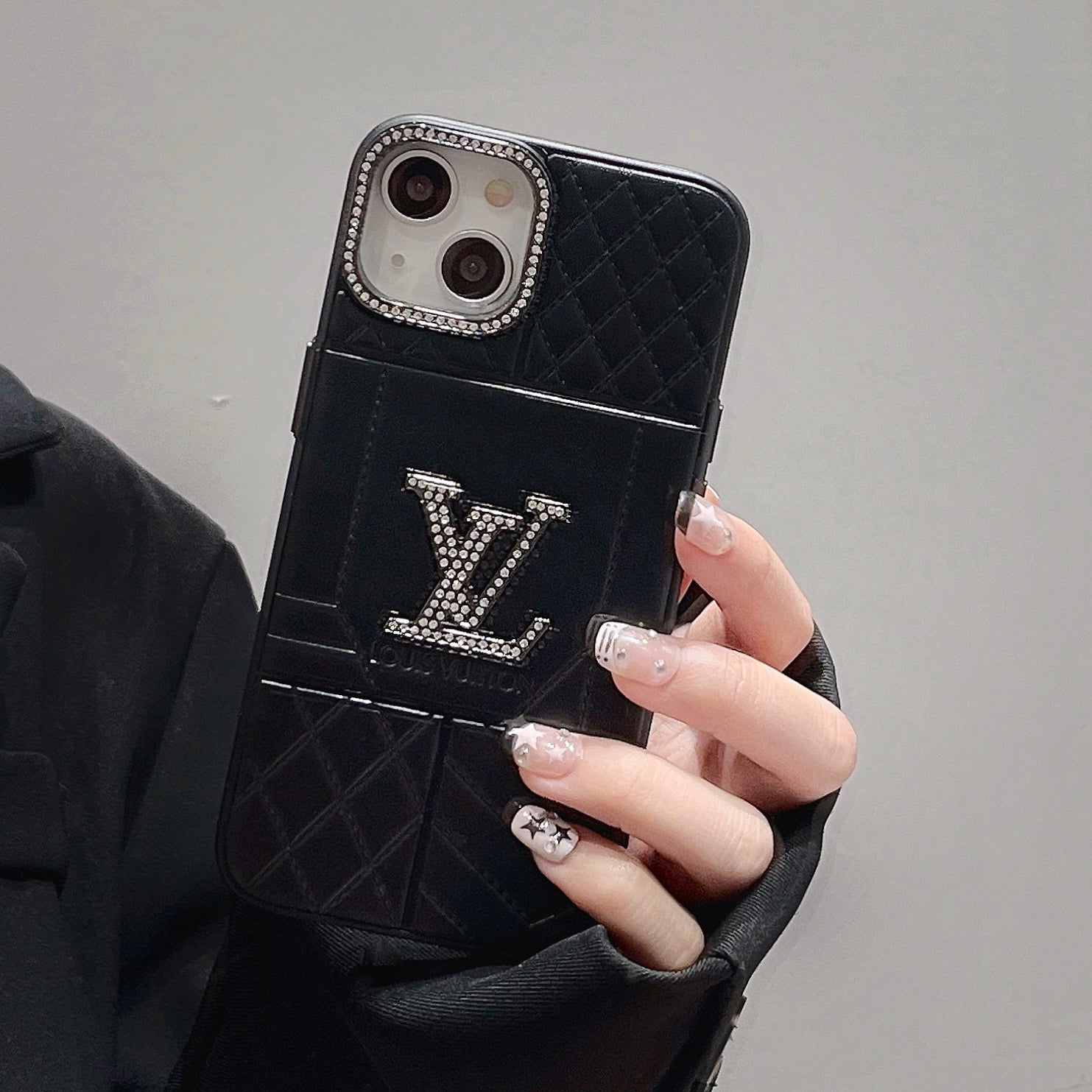 Lou Rhombus Leather iPhone Case