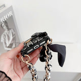 CD Crossbody Scarves Leather iPhone Case