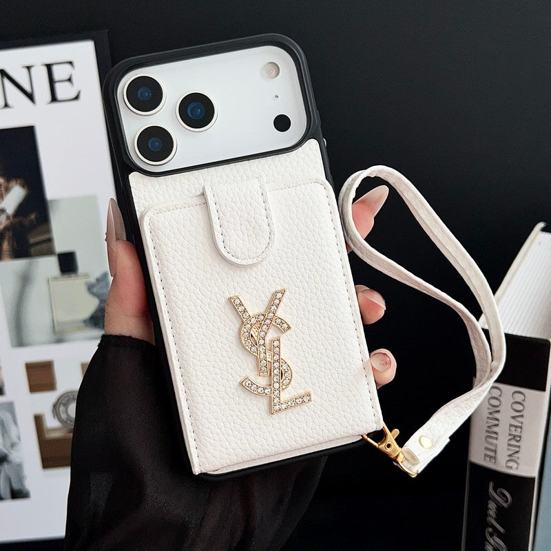 Saint Leather Hand Chain iPhone Case