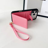 H Leather Hand Chain iPhone Case