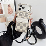 Louis GG Crossbody Chain Card iPhone Case