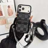 Louis GG Crossbody Chain Card iPhone Case