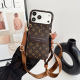 Louis GG Crossbody Chain Card iPhone Case