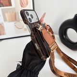 Louis GG Crossbody Chain Card iPhone Case