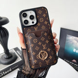 Lou GG New Card Holder Black Camera Cover iPhone 17 Case