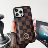 Lou New Card Holder Black Camera Cover iPhone Case