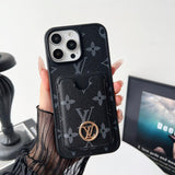 Lou GG New Card Holder Black Camera Cover iPhone 17 Case