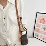 Louis GG Crossbody Chain Card iPhone Case