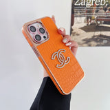CC Color Leather Rose Gold iPhone Case