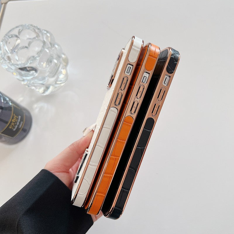 Lou Diamond Logo Rose Gold iPhone Case