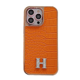 Herm Diamond Logo Rose Gold iPhone Case