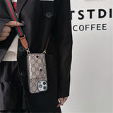 GG Card Holder Crossbody iPhone Case