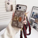 Louis GG Crossbody Chain iPhone Case