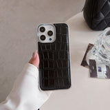 Crocodile Leather Pattern Color iPhone Case