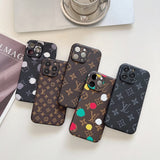 Lou Classic Color Leather iPhone Case