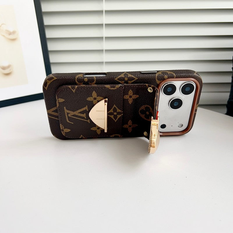 Louis Gold Card Crossbody iPhone Case