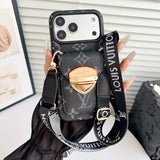 Louis Gold Card Crossbody iPhone Case