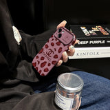 CC Purple Color Leather iPhone Case