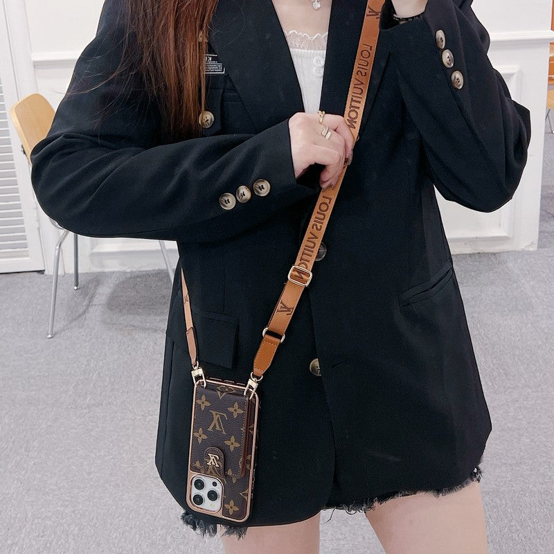 Lou Gold Cover Crossbody iPhone Case