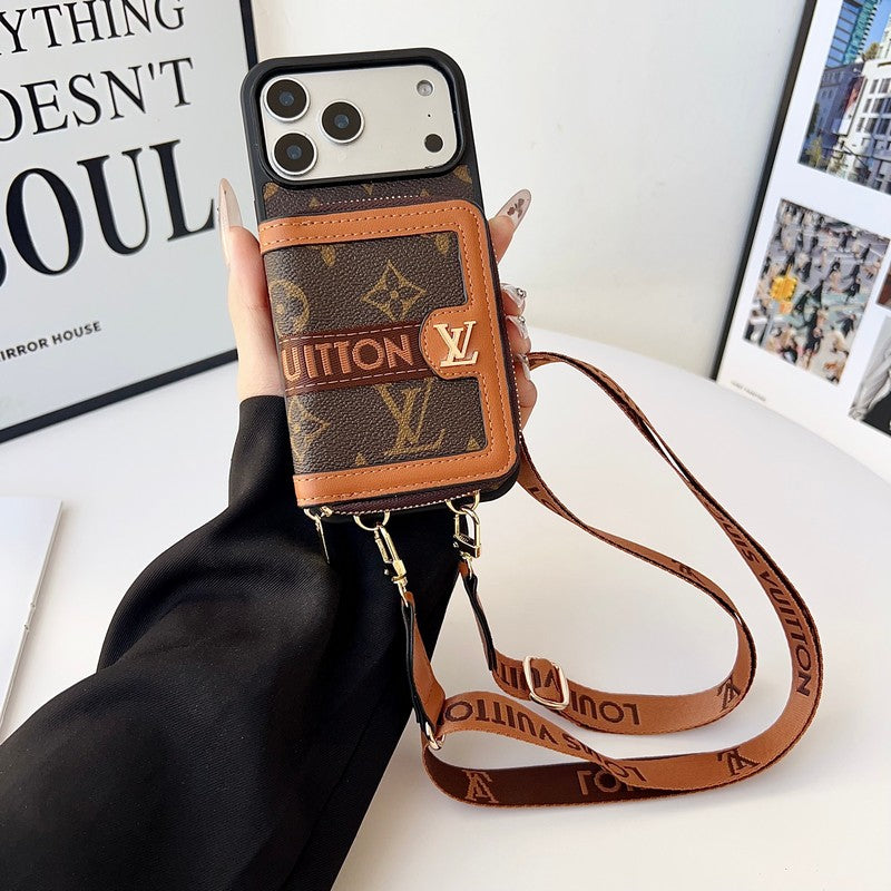 Louis GG Card Crossbody iPhone 17 Case