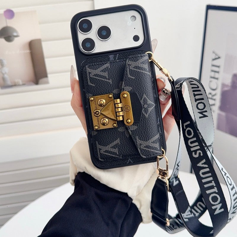 Lou Crossbody Card Bag Lock iPhone Case