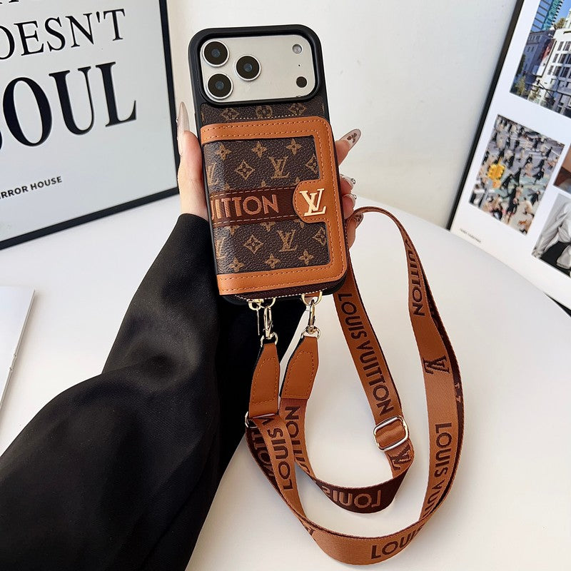 Louis GG Card Crossbody iPhone 17 Case