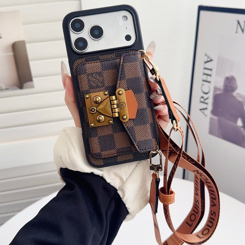 Lou Crossbody Card Bag Lock iPhone Case