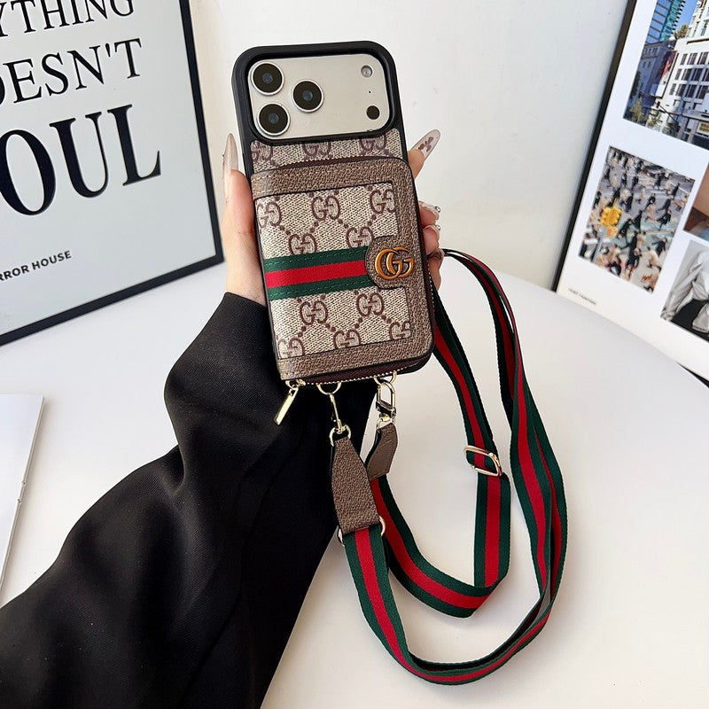 Louis GG Card Crossbody iPhone 17 Case