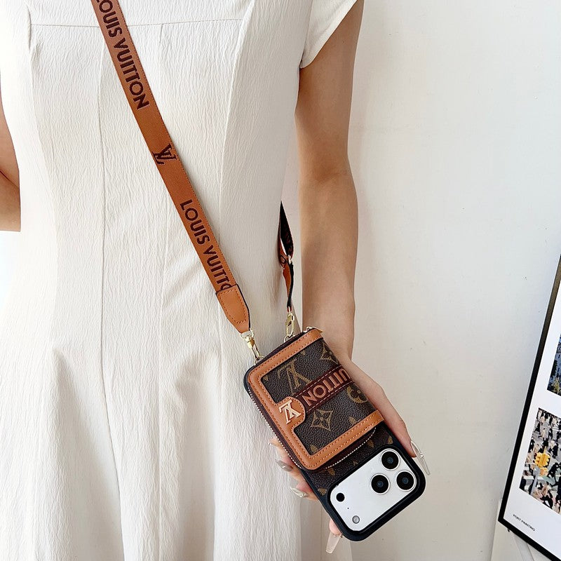 Louis GG Card Crossbody iPhone 17 Case