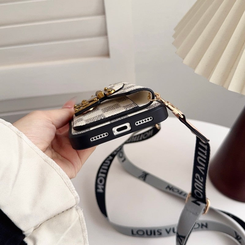 Lou Crossbody Card Bag Lock iPhone Case