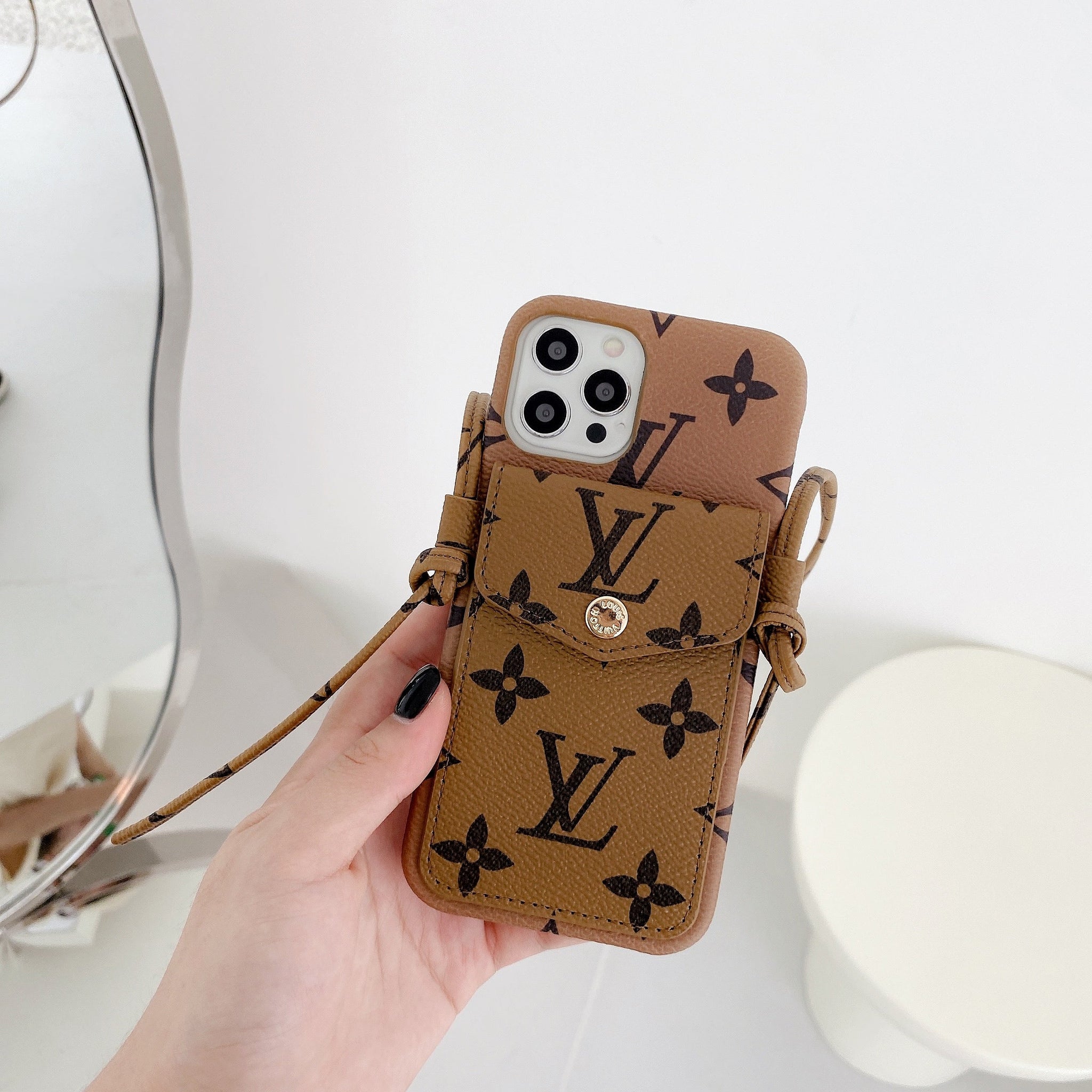 Lou Leather Chain iPhone Case